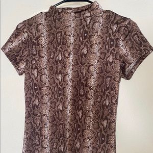 Snakeskin short sleeve top